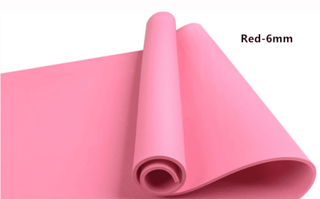 Super Soft  EVA Fitness Composite Mat Yoga Mat 4mm 6mm (Option: Red6mm)