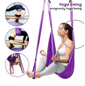 Anti Gravity Yoga Hammock (Option: Dark purple)