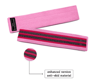 Resistance Band Elastic Hip Circle Fitness Squat Resistance Buttocks Circle Yoga (Option: Pink-SML-QOne set)